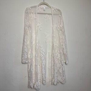 Victoria's Secret Bridal Lingerie White‎ Lace Robe